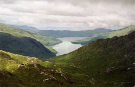 Eigg and Loch Nevis from Sgurr na Ciche 22 July 2005